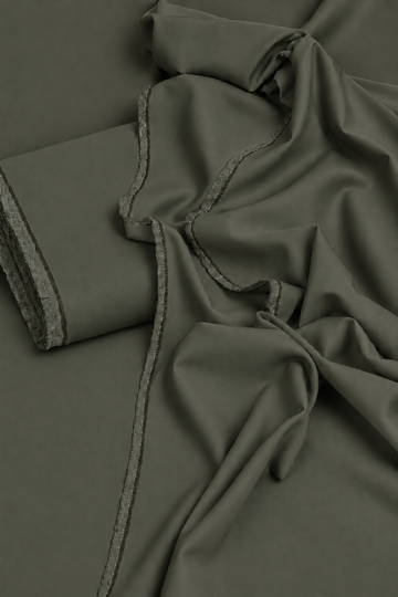 Rich Class Luxury Wash & Wear Airjet Kinari | Charcoal Olive – Rangde