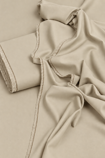 Rich Class Luxury Wash & Wear Airjet Kinari | Khaki – Rangde