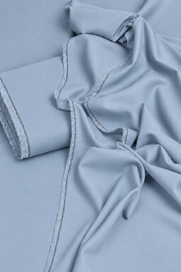 Rich Class Luxury Wash & Wear Airjet Kinari | Powder Blue – Rangde