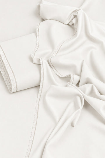 Rich Class Luxury Wash & Wear Airjet Kinari | Pearl White – Rangde